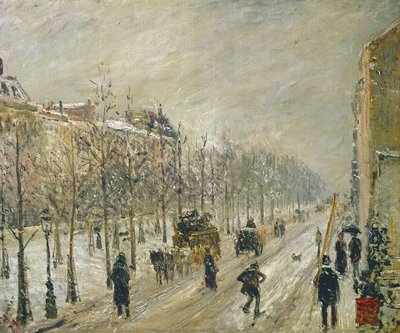 Die Boulevards im Schnee, 1879 von Camille Jacob Pissarro